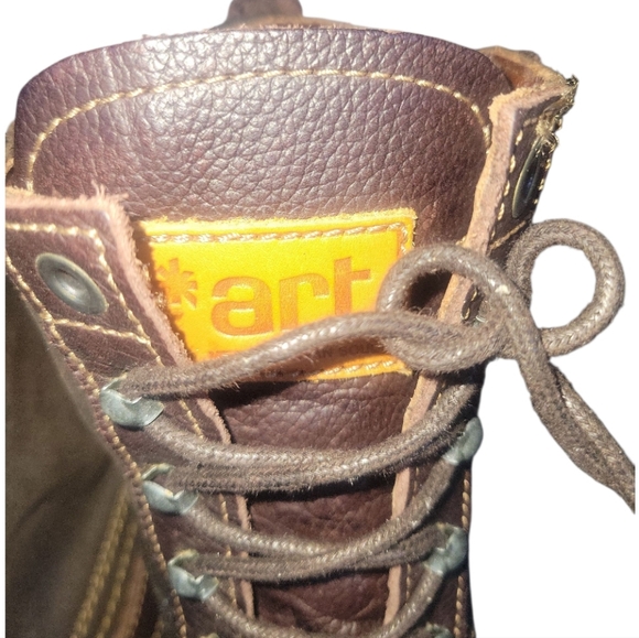 Art Metropolitan Soul *THE Art Company* Brown Leather Lace-Up Combat Boots 37 - Picture 9 of 10